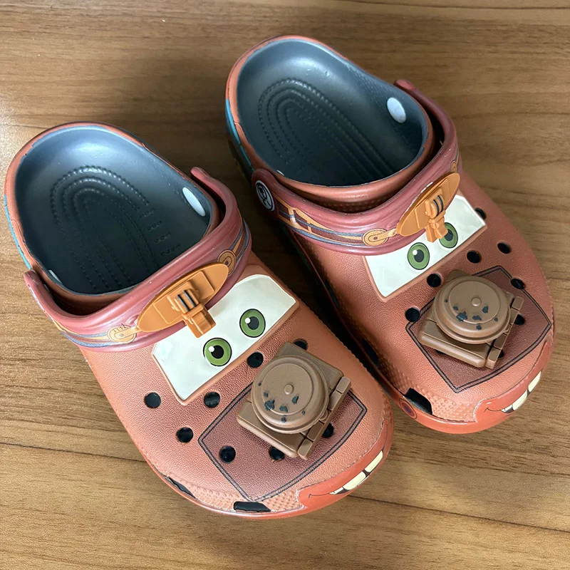 성인용 만화 캐릭터 슬리퍼 자동차 신발 야외 샌들 귀여운 피규어 애니메이션 트레일러 캐릭터 동굴 신발 샌들 에바 신발 선물