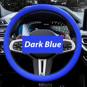 범용 자동차 스티어링 휠 커버 실리콘 탄성 자동차 그립 핸들 커버 미끄럼 방지 모든 계절 부드러운 멀티 컬러 자동차 장식