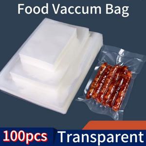 100개 식품 진공 포장 백, 식품 진공 백, 진공 저장, 식사 준비 및 수비드용, 식품 보존 밀봉 백