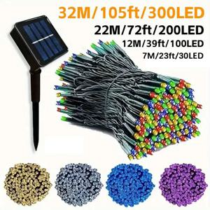 LED 태양열 스트링 조명 요정 조명 8가지 조명 모드 방수 야외 정원 결혼식 파티 댄스에 적합