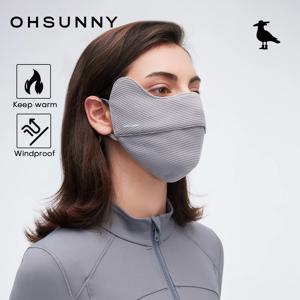 Ohsunny 열 보호 와플 텍스처 페이스 마스크, 자외선 차단, 겨울 야외용 따뜻하고 통기성 있는 마스크, 자전거 타기 및 스키용