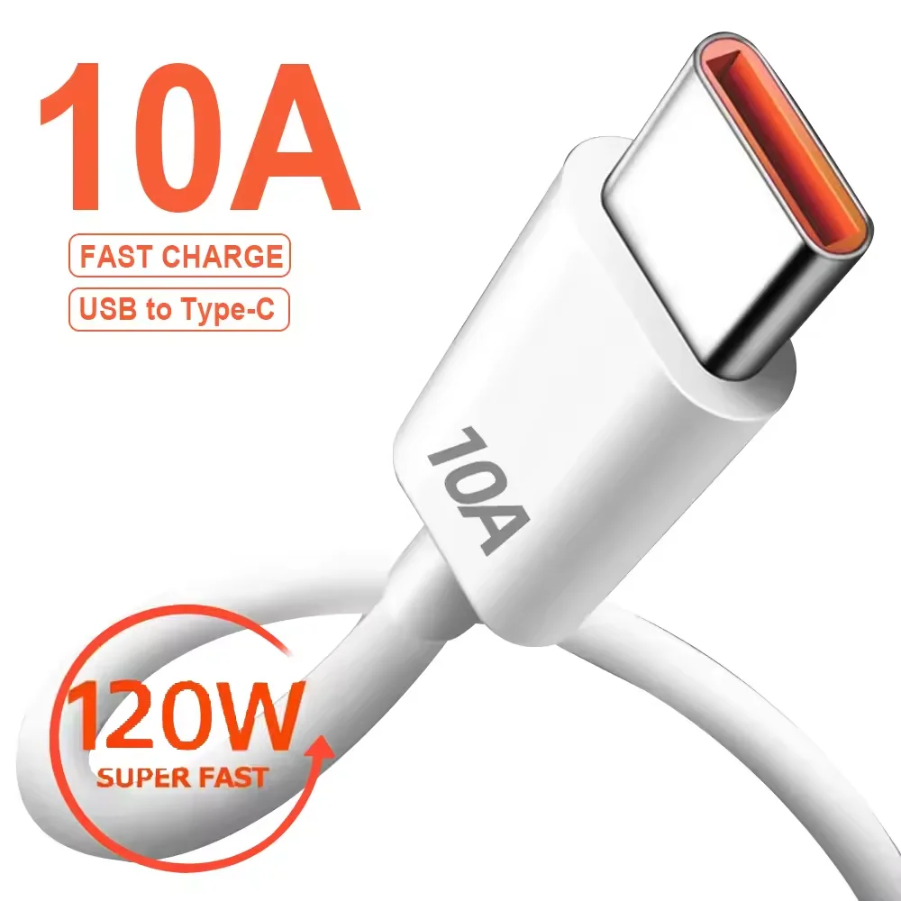 유니버설 10A USB 타입 C 케이블 120W 초고속 충전 케이블 USB C 충전 기기 데이터 코드 타입 C 데이터 전송 데이터 와이어