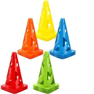 10개입 23CM 축구 훈련 콘 축구 표시 버킷 배리어 어린이 성인용 스프링백 마킹 컵 심볼 스포츠 액세서리