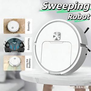 미니 무소음 스마트 청소 로봇 3-in-1 다기능 청소기 진공청소기 스위프 물걸레 브러시 2025