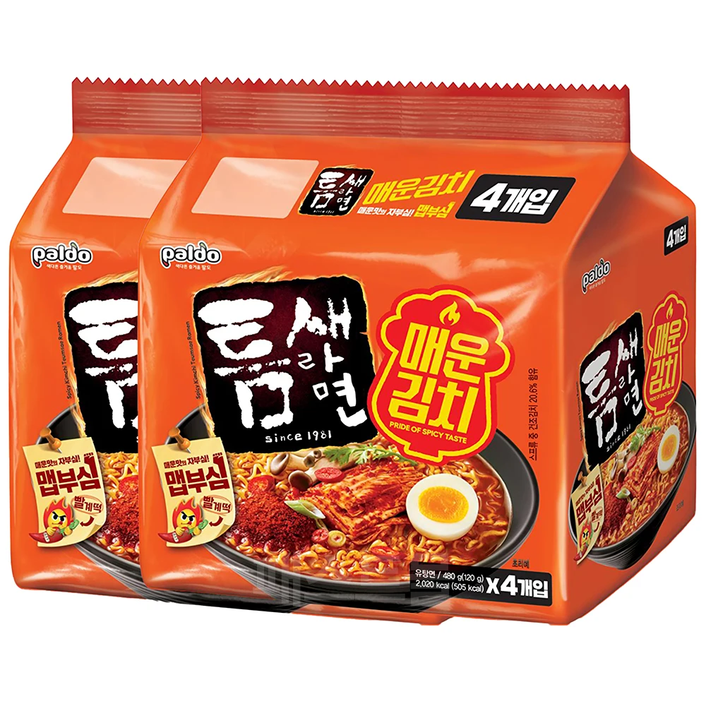 팔도 틈새라면 매운김치(120g X 4개입) 480g 2멀티팩