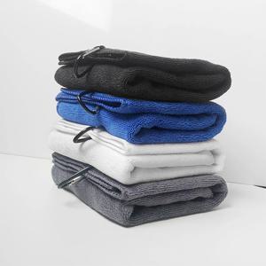 마이크로 화이버 골프 타월 40X40cm 골프 타월 후크 및 루프 패스너 편리한 골프 청소 타월 블랙 그레이 블루 화이트 New