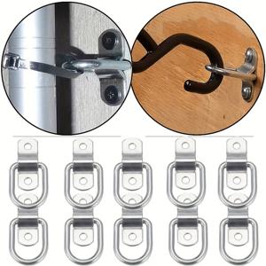 10개 중량급 D-링 타이 다운 앵커 링 1200파운드 용량 부식 방지 좌측 트럭 적재 마운팅 플레이트