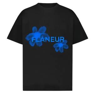 2025년 신상 여름 플라누르 옴므 플로럴 그래픽 브랜드 패턴 프린트 럭셔리 브랜드 순면 남녀 공용 티셔츠 탑