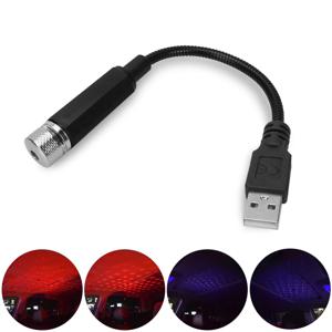 자동차 루프 스타 라이트 미니 LED 분위기 램프 자동차 실내 스타 나이트 프로젝터 USB 플러그 앤 플레이 천장 장식 램프 레드