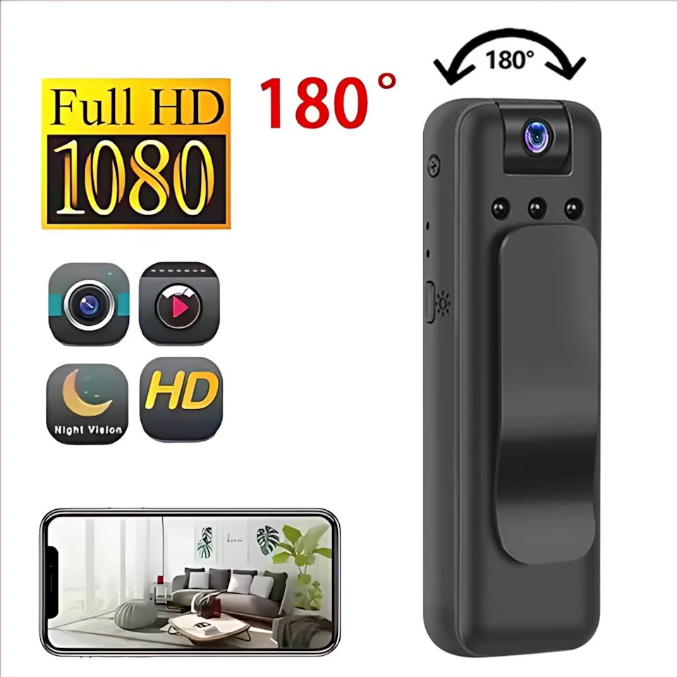 1080P HD 미니 카메라 휴대용 소형 디지털 비디오 레코더 감시 캠코더 나이트 비전 비디오 경찰 BodyCam 적외선