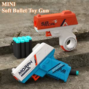 미니 셸 소프트 탄환 발사기 장난감 총 수동 로딩 스트레스 해소 장난감 사격 릴렉스 야외 생일 선물 소년 성인용