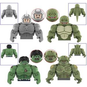 새로운 이동식 모델 미니 브릭 도마뱀 코뿔소 애보미네이션 조립 호환 액션 피규어 퍼즐 어린이 장난감 블록 선물