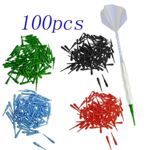 100개 소프트 팁 다트 교체용 플라스틱 안전 다트 팁 전자 다트보드용 범용 교체 팁 액세서리