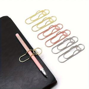 4 다기능 펜 클립 펜 매달려 사랑 종이 클립 펜 버튼 노트북 액세서리 고정 좌석 펜 클립