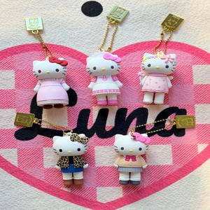 신제품 50주년 기념 한정판 키티 고양이 귀여운 백팩 펜던트 블라인드 박스 카와이 PVC 액션 피규어 키체인 장난감 생일 선물