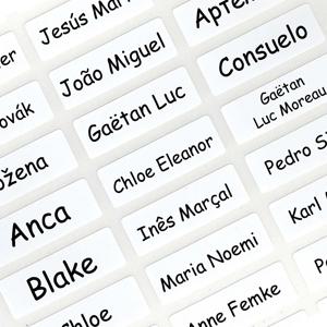 맞춤형 이름 스티커 방수 화이트 라벨 어린이 교사 부모 학교 어린이집용