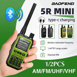 1PC Baofeng 워키토키 UV-5R 미니 아마추어 라디오 멀티 밴드 블루투스 프로그래밍 주파수 듀얼 PTT AM/FM 캠핑 휴대용
