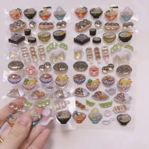 일본 스타일 도시락 스시 라멘 음식 시리즈 입체 스티커 문구 창의력 DIY 장식 교환 장난감