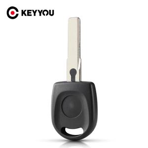KEYYOU 10pcs 폭스 바겐 제타 폴로 BORA PASSAT HU66 트랜스 폰더 자동차 키 칩 쉘 케이스
