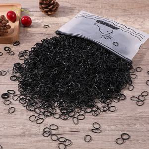 1000/2000Pcs 다채로운 작은 일회용 헤어 밴드 Scrunchie 여자 탄성 고무 밴드 포니 테일 홀더 헤어 액세서리 헤어 넥타이