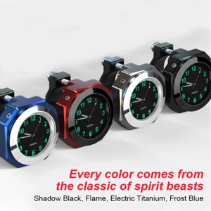 알루미늄 발광 석영 시계 22-28mm 오토바이 스쿠터 자전거 핸들바 장착 시계 시간 표시 시계 모토 액세서리