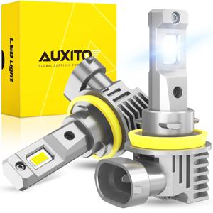 AUXITO 2Pcs H4 H11 LED 헤드 라이트 전구 자동차 팬 없음 9005 HB3 9006 HB4 H9 H16JP H8 LED CSP 칩 자동차 안개 램프