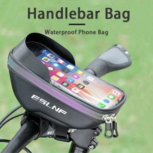 ESLNF 자전거 보관 가방 EVA 하드 쉘 방수 핸들 바 가방 MTB 가방 휴대 전화 가방 자전거 가방 승마 장비