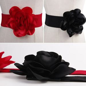 여성용 대형 꽃 와이드 벨트 원피스 타이트 탄성 커머밴드 용수철, 여름 허리띠, 패션 파티 허리 벨트