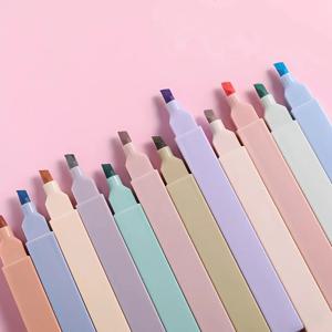 심플한 디자인의 다채로운 클릭형 볼펜, 고급스러운 디자인의 INS 학생용 형광펜, 사무용 서명 ST 니들헤드 펜
