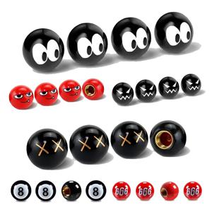 4 개/대 유니버설 휠 타이어 밸브 장식 라운드 볼 자동차 밴 녹슬지 않는 먼지 공기 누출 방지 자동차 자전거 오토바이 모자 부품