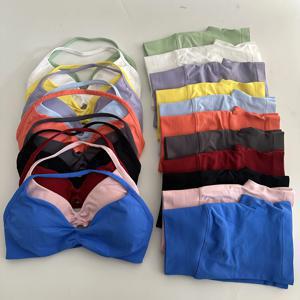 임팩트 요가 짐 세트 여성용 심리스 스트래피 요가 브라 탑 하이웨이스트 운동 스크런치 반바지 스포츠 세트 피트니스 의류 스포츠웨어