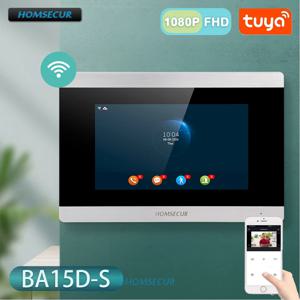 4선 WIFI Tuya 스마트 7인치 터치 스크린 모니터 BA15D-S HOMSECUR 1080P 비디오 도어폰 인터콤용 메뉴 모션 감지