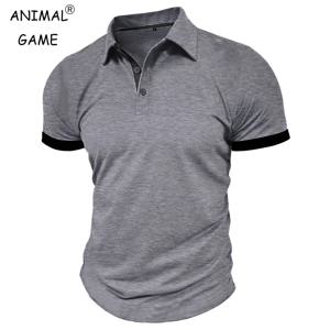 여름 남성 반팔 폴로 셔츠 옷깃 특대 솔리드 컬러 티셔츠 통기성 streetwear 스포츠 활동 셔츠 남자