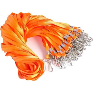 50개 ID 네임 태그 ID 카드 랜야드 안전 배지 랜야드 웨빙 폴리에스터 테이프 회전 후크 넥 스트랩