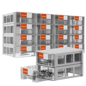 8/16pcs 플라스틱 미니 스토리지 박스, 쌓을 수있는 작은 도구 스토리지 빈, 나사 부품 공예 바느질 스레드 쥬얼리 스토리지 주최자