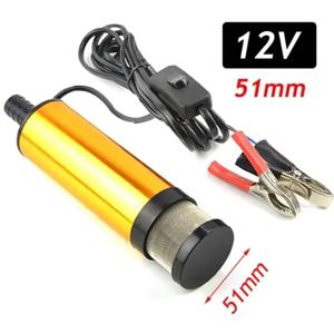 새로운 38/51MM 전기 자동차 오일 펌프 12V 디젤 오일 워터 연료 전송 Pump12L/min 잠수정 알루미늄 합금 쉘