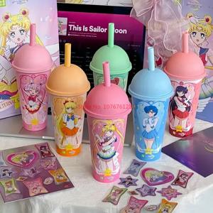 새로운 핫 세일러 문 공동 지불 변경 색상 컵 구름 절연 컵 소녀 여자 친구 어린이 생일 선물