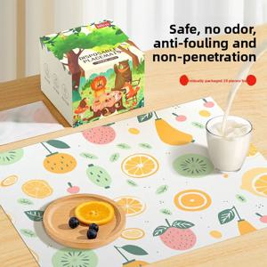 영유아용 일회용 식탁매트, 가정용 기름방지 어린이 테이블 매트, 리브인 및 데일리 투척