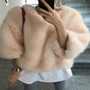 가을 겨울 플러시 퍼 재킷 여성용 레이지 패션 루즈 밍크 퍼 따뜻한 탑 부드럽고 아늑한 스웨트셔츠 스타일 레귤러 핏 스트리트웨어
