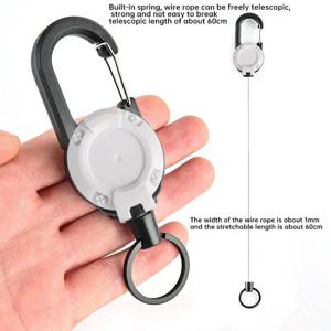 조정 가능한 열쇠 고리는 강철 와이어 로프를 채택합니다. 낙하 방지 버클을 당기기 쉽습니다. 탄성 후크 유형 텔레스코픽 버클로 손실을 방지합니다.