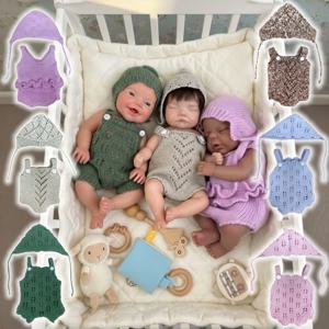 10-12인치 실리콘 인형에 적합한 다채로운 스웨터 세트, 인형 의류 액세서리, 7가지 색상의 가장 귀여운 스웨터 의상