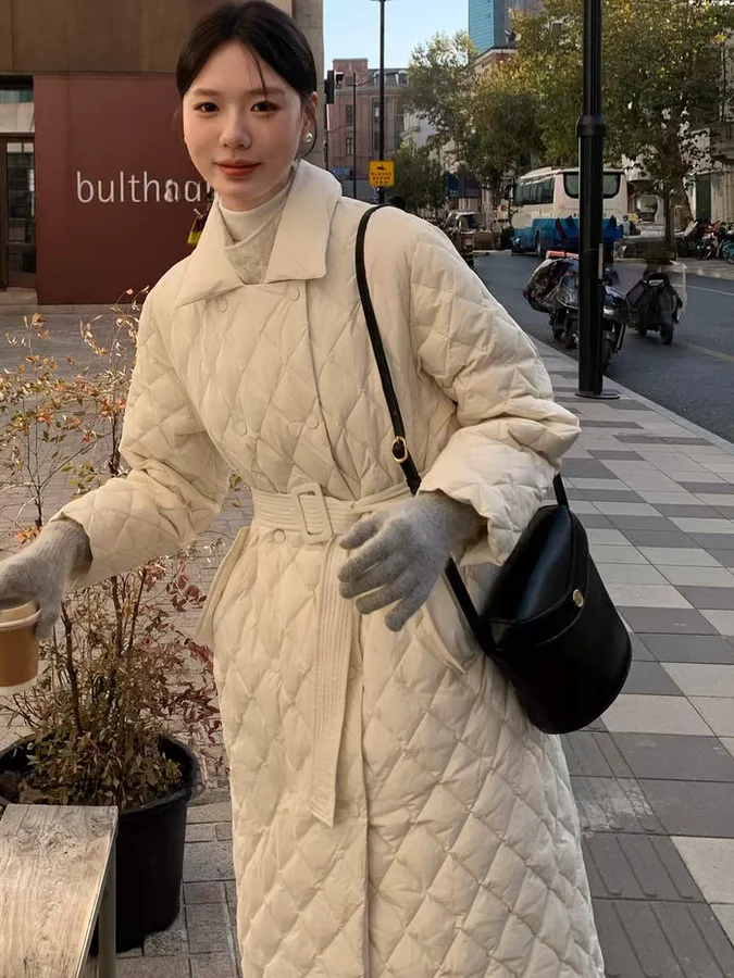 긴 패딩 재킷 8636 Zhang  의류 종이 패턴 따뜻한 다이아몬드 그리드 디자인 맞춤형 개인 서비스