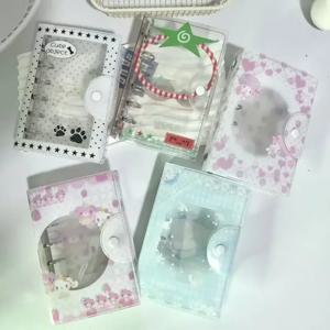 A7 귀여운 동물 DIY 바인더 포토카드 수집 북 다이어리 아젠다 플래너 커버 문구류