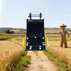 미니 굴삭기 블랙 버킷 어태치먼트 200mm/7.87인치 트렌치 버킷 소형 굴삭기 200mm 버킷 1-1.5톤 굴삭기용 가족 작업용