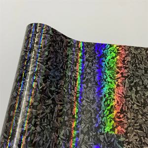 광택 레이저 단조 탄소 섬유 랩 비닐 오토바이 스티커 레인보우 홀로그램 단조 탄소 자동차 바디 색상 변경 필름