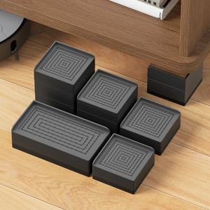 4팩 가구 높이 조절 패드(소파/차 테이블/신발장에 적합) – 방수 조절 가능한 높이 조절 발 패드