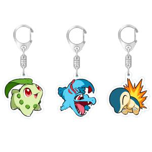 치코리타 아크릴 키체인 포켓몬 엘프 포켓 몬스터 신다퀼 토토딜 워버핏 애니메이션 만화 가방 장식 키링 생일 선물
