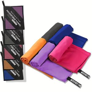 초미세 직조 마이크로화이버 빠른 건조 타월 휴대용 흡수성 경량 내구성 수영 요가 러닝 여행용