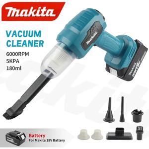 마키타 강력한 흡입력 미니 전기 진공 청소기 무선 핸드헬드 홈 클리너 블로워 7개 노즐 포함 18V 배터리용