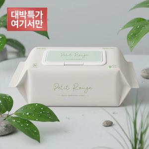 쁘띠루쥬 50평량 데일리 엠보싱 초순수 아기 물티슈 대용량  캡형 100매 10팩
